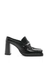 Martine Rose Square-toe Chain Mules In Black
