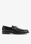 Martine Rose Leather Loafers With Square Toe In Black