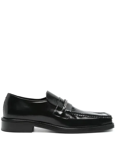 Martine Rose Square-toe Loafers In Black