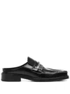Martine Rose Square Toe Mules In Black