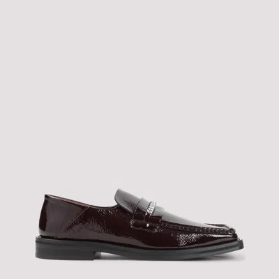 Martine Rose Square-toe Leather Loafers In Brown