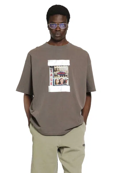Martine Rose Oversized Brown Cotton T-shirt