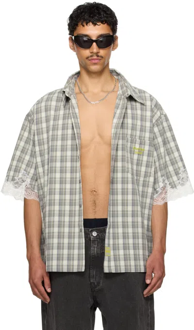 Martine Rose Ssense Exclusive Gray Lace Overshirt
