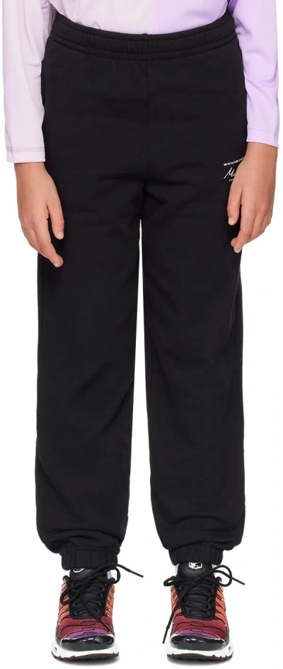 Martine Rose Ssense Exclusive Kids Black Track Pants In Black / Scribble