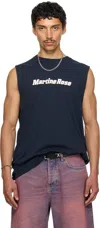 Martine Rose Ssense Exclusive Navy Double T-shirt In Black