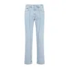Martine Rose Light Blue Pinstripe Straight Leg Jeans