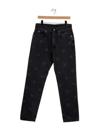Pre-owned Martine Rose Straight-leg Jeans In Black