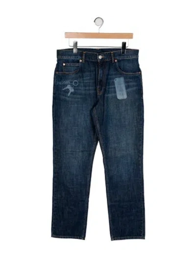 Pre-owned Martine Rose Straight-leg Jeans In Blue