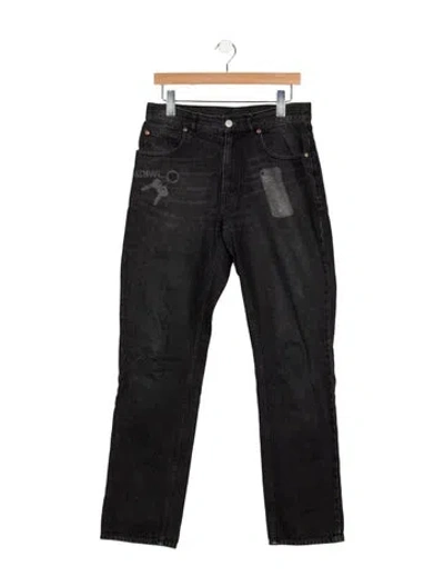 Pre-owned Martine Rose Straight-leg Jeans In Blue