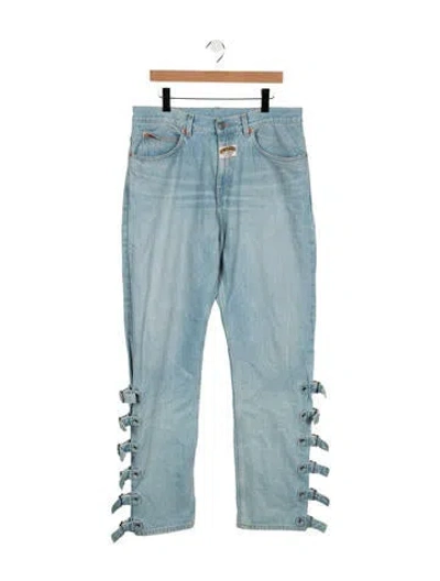 Pre-owned Martine Rose Straight-leg Jeans In Blue