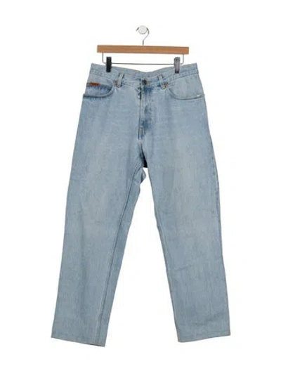Pre-owned Martine Rose Straight-leg Jeans In Blue