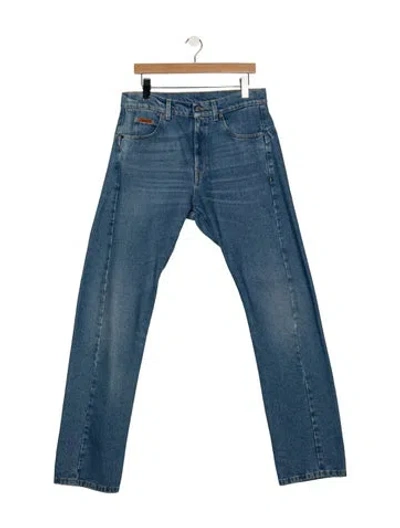 Pre-owned Martine Rose Straight-leg Jeans In Blue