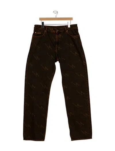 Pre-owned Martine Rose Straight-leg Jeans In Brown