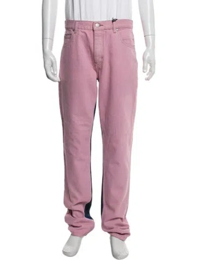 Pre-owned Martine Rose Straight-leg Jeans In Pink