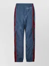 Martine Rose Stretch Trousers With Stripe And Panels In Blue