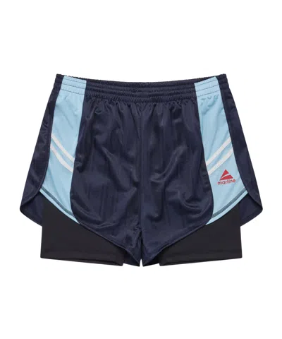 Martine Rose Stripe Detail Shorts In Blue