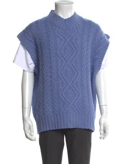 Pre-owned Martine Rose Striped Crew Neck Sweater Vest In Blue