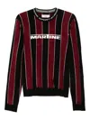 Martine Rose Striped Logo-print Sweater In Black