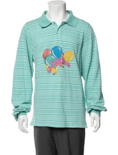 Pre-owned Martine Rose Striped Long Sleeve In Green