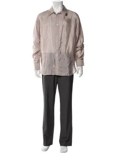 Pre-owned Martine Rose Striped Long Sleeve Shirt In Neutral