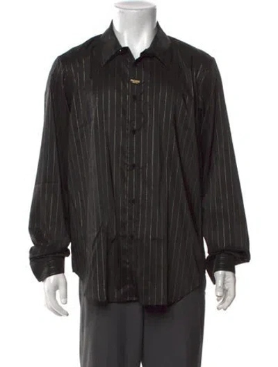 Pre-owned Martine Rose Striped Long Sleeve Shirt W/ Tags In Black