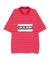Martine Rose Striped Polo Shirt In Red