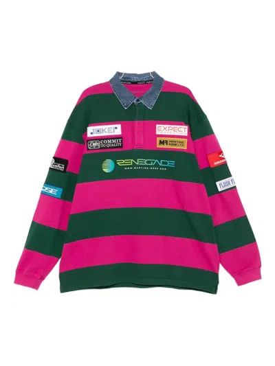 Martine Rose Striped Rugby Polo Shirt In Multi
