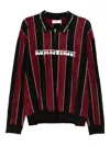 Martine Rose Striped Sweatshirt In Black