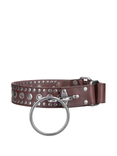 Martine Rose Stud-embellished Ring-detail Belt In Orange