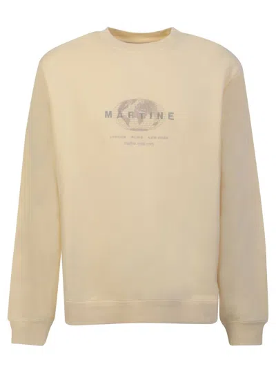 Martine Rose Embroidered-logo Cotton Sweatshirt In Brown