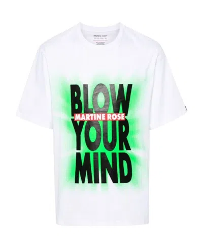 Martine Rose T-shirt With Round Neck And Short Sleeves In White