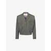 Martine Rose Tailored Structured-shoulders Wool Jacket Green