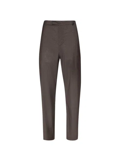 Martine Rose Tailored Wide Leg Trousers With Side Button Closure In Green