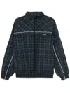 Martine Rose Lightweight Polyamide Jacket With Modern Plaid Pattern In Black