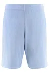 Martine Rose Powder Blue Terry Bermuda Shorts In Multi