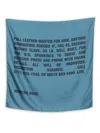 Martine Rose Text-print Silk Scarf In Blue