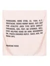 Martine Rose Text-print Silk Scarf In Pink