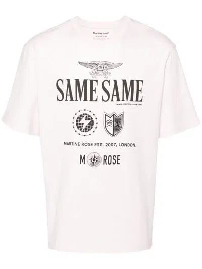 Martine Rose Text-print T-shirt In Pink