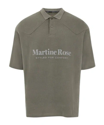 Martine Rose Thick Polo Shirt In Gray