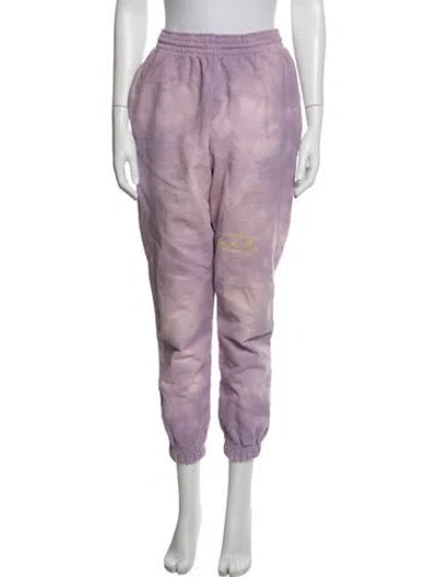 Pre-owned Martine Rose Tie-dye Print Sweatpants In Purple