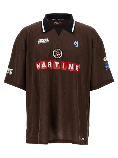 Martine Rose Football T-shirt In Brown