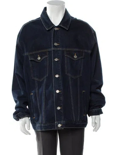 Pre-owned Martine Rose Trucker Jacket In Blue