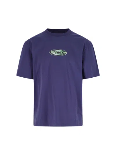 Martine Rose Logo-print T-shirt In Blue