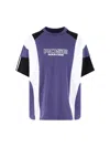 Martine Rose Purple Indigo Blue Cotton Oversized Panelled T-shirt In Purple