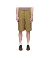 Martine Rose Khaki Twisted Skate Shorts In Multicolor