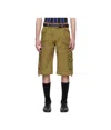 Martine Rose Khaki Utility Shorts In Green