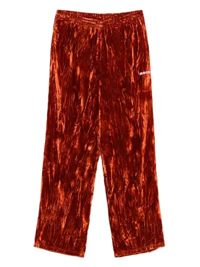Martine Rose Velvet Trousers In Orange