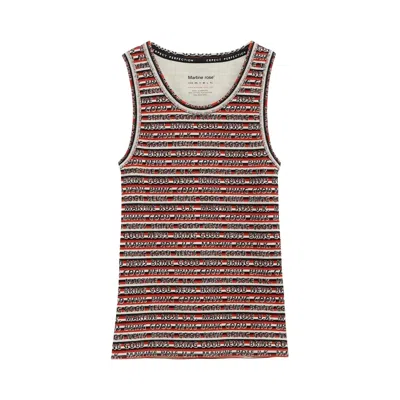 Pre-owned Martine Rose Vest 'red/grey Stripe' | Multi-color | Men's Size Xl