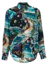 Martine Rose Green Turquoise Space Classic Graphic-print Regular-fit Woven Shirt In Multicolor