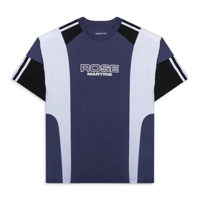 MARTINE ROSE MARTINE ROSE / WHITE OVERSIZED PANELLED T-SHIRT PURPLE